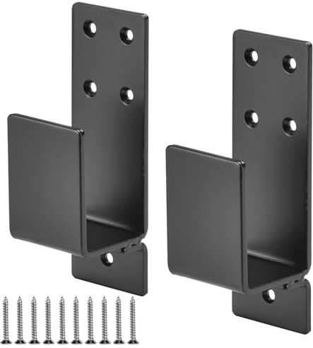 2x4 Tür Barricade Klammern, Btowin VCF 2 Stück U Winkel Metall Halterung Sicherheitstürschloss Metallwinkel für verstärkte Türschlösser Hausresistente Sicherheitsunterstützung Scheune Schuppen Garage