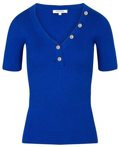 Morgan - Jersey de Manga Corta, Azul eléctrico, M