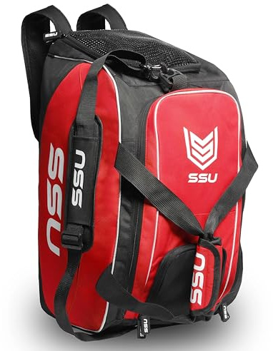 SSU Sport-Turnbeutel, 50 l, MMA-Rucksack mit Schuhfach für Boxhandschuhe, Pads, Karate, Judo, Taekwondo, große Fitness-Reisetasche für Männer und Frauen, Übernachtung, Reisen, Training, Wochenende