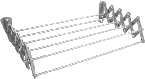 ABJ Wandwäschetrockner Teleskop Wäschetrockner für die Wand Akkordeon Trockenständer Wandmontage (Grau, 70cm)