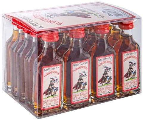 Krugmanns FLORIANSTROPFEN Kräuterlikör Minis 20 x 20 ml, 32% Vol.