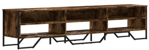 vidaXL Mobile Porta TV Rovere Fumo 180x34x41 cm in Legno Multistrato, Supporto TV, Mobile HiFi, consolle TV, credenza TV