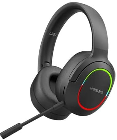 High-Tech Place Casque de Jeu sans Fil Pliable à réduction de Bruit ENC L800 avec Microphone (Noir)