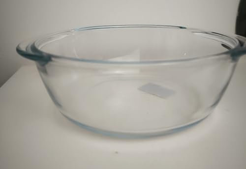 LA CASA DI EVA TEGLIA TONDA VETRO per FRIGGITRICE ad aria in vetro Temperato DIAM.20 h 6 cm resistente ad alte temperature adatta anche per forni elettrici. Con manici laterali