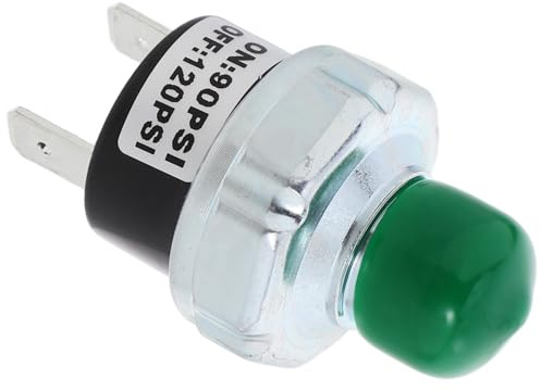 SHINEOFI Pressostat 90-120 Compact Portable Métal en Multifonction pour Tpfe, Contrôle Haute et Basse Pression Psi, Vanne de Régulation de Pression du Compresseur D'air Espaces