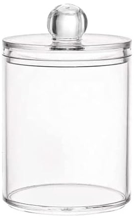 Hogvinnatil Wattestäbchen Behälter Wattepadspender Wattestäbchenbox Aus Acryl Wattestäbchen Halter Kosmetik Behälter Box Badezimmer Schminktisch Organizer Zubehör Deko