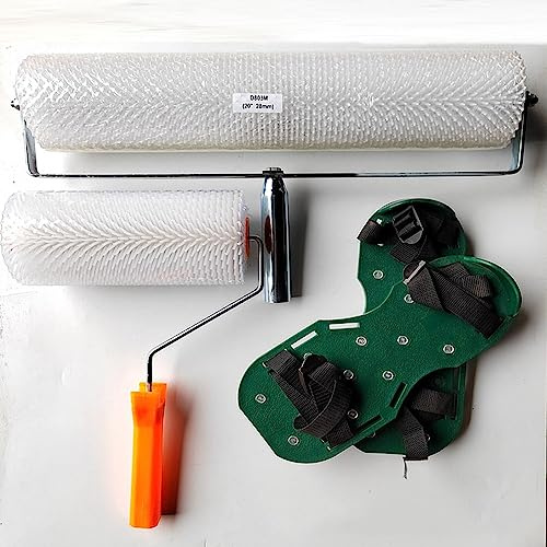 Kit de suelos epoxi con rastrillo autonivelante y zapatos de punta para preparación profesional de superficies de hormigón y pintura