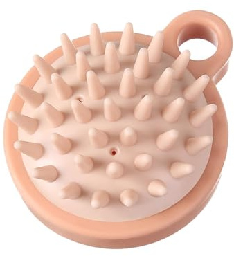 Shampoo Massager Brush - Silicone Scalp Cleaning Scrubber, Water-Resistant Shower Comb | Soft Bristle Shampoo, Hair Device, Ergonomic Grip Bath Accessory, Portable Spa Pampering Gadget