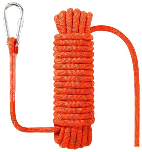 NorthPada Corde flottante marine de 14 mm x 10 m pour bateau, pêche, rafting, camping, randonnée, chasse, ancrage, lignes de quai, kayak, canoë, sauvetage rouge réfléchissant