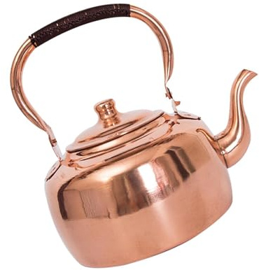 Pentole da tè in rame artigianali artistiche retrò piano cottura presa sicura piani cottura a induzione bruciatori base 21 cm bollitori da caffè in rame conduttivo