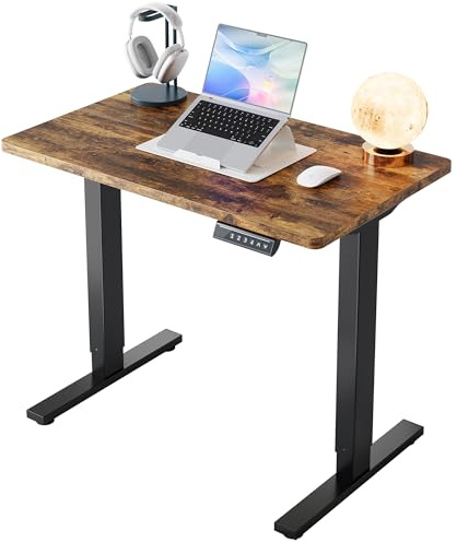 HUANUO höhenverstellbarer Schreibtisch 80x48cm mit 4 Memory-Steuerung | Elektrischer Antrieb, stabiler Rahmen, für Homeoffice,Laufband& Büro