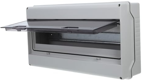 SEWACC Scatola Distribuzione Elettrica Vie con Guida Din Box Protezione Interruttori Involucro Abs Trasparente per Gestione e Alimentazione Esterna