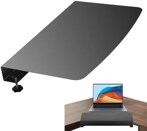 Estensore angolare da scrivania – Adattatore di prolunga con morsetto | Scrivania da studio | Supporto ergonomico per tavolo a forma di L | Postazione di lavoro per computer, casa, ufficio, viaggio