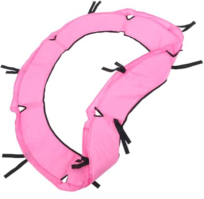 Toyvian Protector para Cama Elástica Funda Anticolisión con Elástica para Repuesto de Colchoneta para Infantil Rosa Instalación sin Herramientas