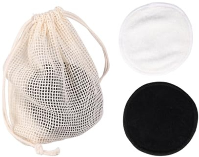 Homoyoyo 12stücke Wiederverwendbare Abschminkpads Make Up Remover Pads Reinigungspads für Gesichtsreinigung Kosmetiktücher mit Tasche für Damen Waschbar und Wiederverwendbar