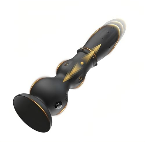 TDLPlus Prostata Vibration Männer Analspielzeug für Erwachsene mit 10 Vibrationsfunktionen Analvibrator für Männer mit Vibration mit Led Display und Saugnapf Anal Dildo für Frauen Analkugeln