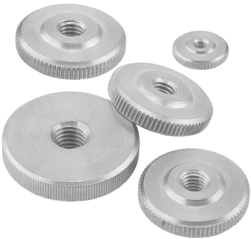 10 Stück Rändelmuttern niedrige Form M4 Edelstahl A2 DIN 467 Einstellmuttern mit gerändeltem Rand WIBTEC®
