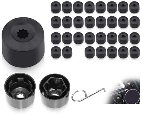 Zbssny 17mm Radschraubenkappen, 40 Stück Schraubenabdeckung Auto Radkappen, Diebstahlschutz schraubenkappen, Kompatibel mit VW Golf Passat Beetle Kompatibel mit Audi, alle Automarken
