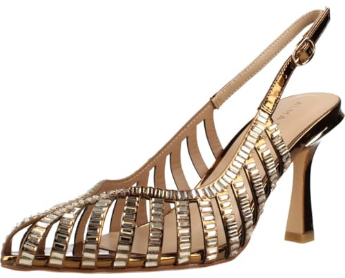Zapatos de tacón salón Metalizado con Rejilla para Mujer Alma en Pena V261811 – Zapatos de Fiesta Destalonados - Mujer