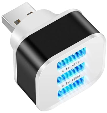 Fentency Adattatore USB 3 porte USB Extender Ricarica rapida Splitter multiplo Adattatore per auto Connettore di espansione di potenza mobile Ricarica per dispositivi