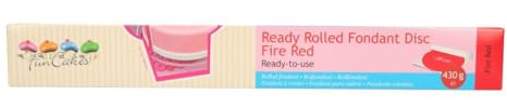 FunCakes Ausgerollte Rollfondant Disc -Fire Red- 430g ready rolled