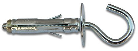 Fischer, SBS Metalldübel 8/1 mit offener Öse (50 Stück) zur Befestigung von Möbeln, Regalen, Spiegeln auf Beton und Ziegel