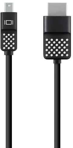 Belkin Mini DisplayPort-/HDMI-Kabel (3,6 m, geeignet für 4K-Auflösung, Macbook Air, Macbook Pro und andere Mini-DisplayPort-Geräte) schwarz