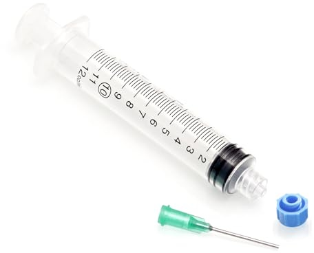 Dispense All - The 5 Pack - 10ml Industrial Syringes with Blunt Tipped Dispensing Needles and Storage Caps | Ink Juice Oil Wood Glue Adhesive, Refill Cartridges Pens | Arts Crafts Science Laboratory