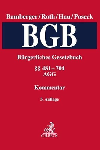 Bürgerliches Gesetzbuch Band 2: §§ 481-704, AGG: Kommentar
