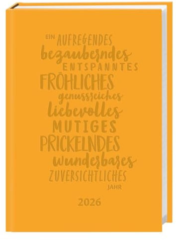 Kalenderbuch A6 gelb 2026: Praktischer Planer für den Alltag mit Wochen-Kalendarium. Taschenkalender in leuchtendem Gelb mit Platz für Termine und ... Format 11,5 x 16,5 cm (Kalenderbücher Heye)