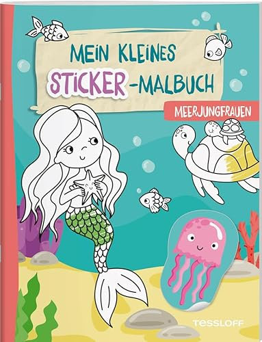 Mein kleines Sticker-Malbuch. Meerjungfrauen: Stickern und Malen für Kinder ab 4 Jahren (Malbücher und -blöcke)