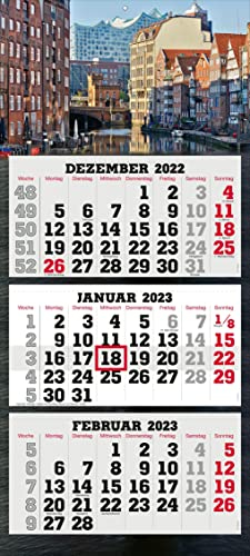 HAMBURGS DEICHSTRASSE 2024 3-Monatskalender:3-Monatskalender Hamburgs Deichstraße 5,141.0 cm