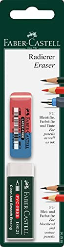FABER-CASTELL 188296 - Radiererset, Kombiradierer, 2-teilig