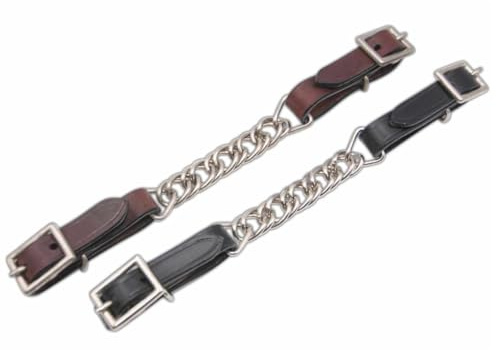 Amesbichler Mentonnière avec boucles en cuir pour bridon western | équitation western