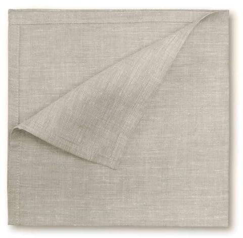 Cuore di lino - Serviette aus reinem Leinen, 100% Made in Italy, modern, natürlich (45 x 45 cm)