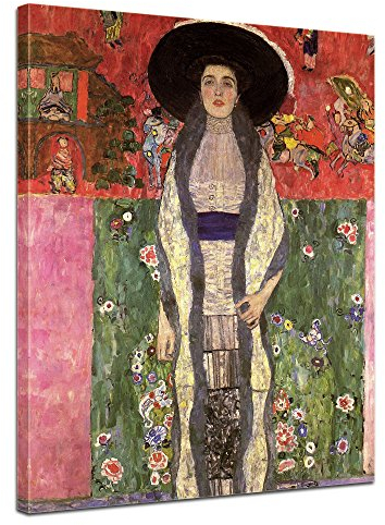 Bilderdepot24 Bild auf Leinwand | Gustav Klimt Portrait der Adele Bloch-Bauer in 40x50 cm als Wandbild | Wand-deko Dekoration Wohnung alte Meister | 180165-40x50