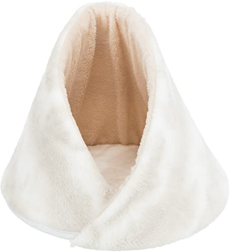 Trixie Weiche Höhle Nelli, Ø 52 × 40 cm, Weiß-Taupe
