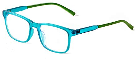 ADEWU Kinderbrille Ohne Stärke Blaulichtfilter Rechteckig Brillenfassung Anti Blaulicht Brillen TR90 Brillengestell für Mädchen und Jungen