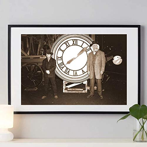 qianyuhe Wandkunst Leinwand Malerei Zurück in die Zukunft Poster Klassischer Filmdruck Alternativer Film Retro Foto Vintage Style Wohnkultur 60x90cm （23.6x35.4inch）
