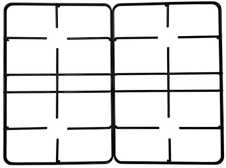 Griglia 413 x 278 mm piano cottura Rex Electrolux Aeg Castor Zanussi Zoppas in piattina smaltata nera cucina a gas no originale (Coppia griglie cucina 4 fuochi)