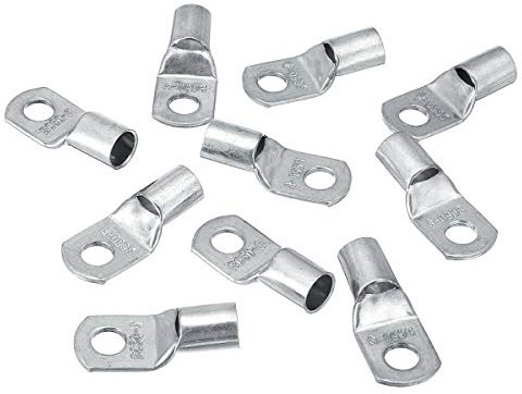POPTOVO 20PCS Cable Lugs Tinned Copper Battery Marine Terminals Cable Wire 10mm²-120mm² Terminals (50mm², Mounting Hole Diameter（8mm）)