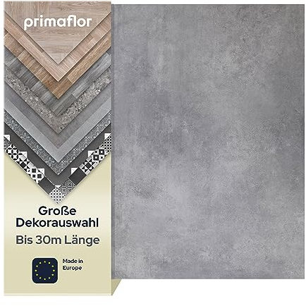 Primaflor PVC Bodenbelag Meterware TURVO - Stein Kanada, 2,00m x 3,50m, Vinyl-Boden in Betonoptik für Küche, Wohn- und Badezimmer, Hochwertige Auslegware, Anti-Rutsch Oberfläche
