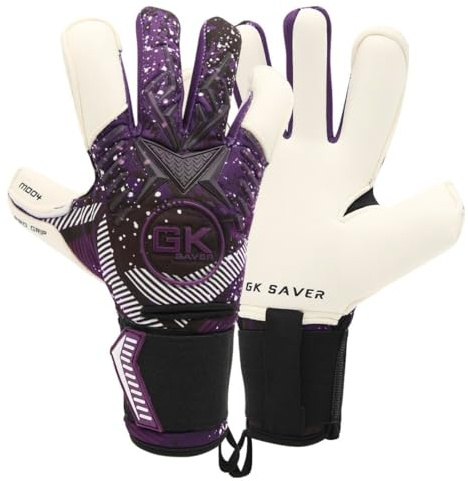 GK Saver Football Goalkeeper Gloves - MODESTY Series | Professional Soccer Goalie Gloves with Anti-Slip Palm and Removable Savefingers | Sizes 6-11 (MD04 No Savefingers, SIZE 10)