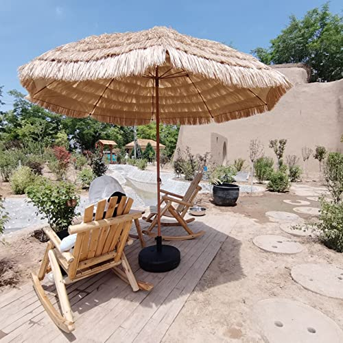 Schatten im Freien Strand Strand Fauxdch -Regenschirm, Hawaii Tropical Beach Sun Shelter, 2,4 m/7,9 Fuß, Basis Nicht enthalten