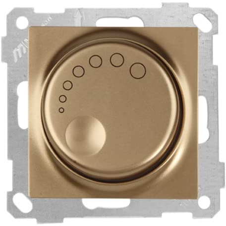 Mutlusan Candela 600W Dimmer/Halogendimmer/Drehdimmer · Einbau/Unterputz/Up/Wandeinbau · Gold/Kupfer/Messing/Bronze