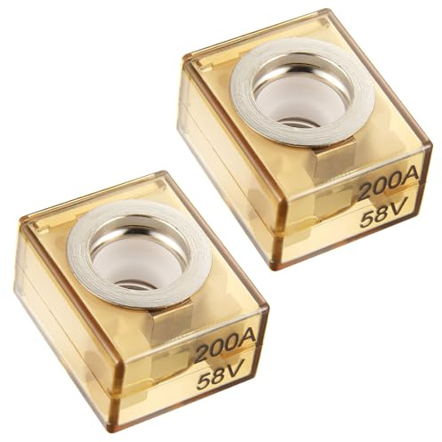 BOJACK Terminalsäkring 200A marin nominell batterisäkring (MRBF) 58 V DC Max IP66 vattentät för båtskydd laddningsbatterier (2 st)