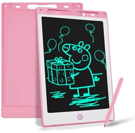 LCD skrivtavla barn trolleritavla LCD rittavlor skrivtavla barn 8,5 tum målartavla LCD skrivtavla för barn gåva för 3 4 5 6 år gamla pojkar flickor julklapp (rosa)