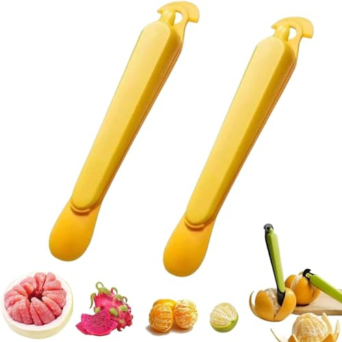 Herramienta de pelado de naranja, herramienta multifuncional para pelar frutas de cocina, pelador de naranja, herramienta peladora de frutas portátil para el hogar, pelador de naranja portátil (B 2