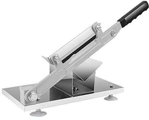 MLUENF Machine à trancher Manuelle de Feuilles de légumes en Rouleau de Viande de bœuf et de Mouton en Acier Inoxydable congelée, trancheuse de charcuterie pour Le ménage et Le Commerce