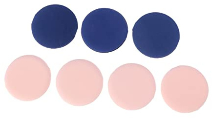 Spugnetta Make-up Rotonda Non Lattice 7 Pezzi per Cipria | Idrofilica per Crema e Polvere Fine, Set per Donne, Formato Pratico per Uso Quotidiano
